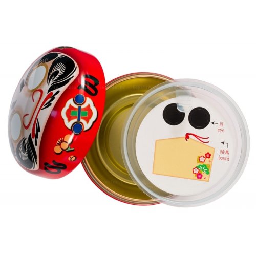 Japanese Tea Can Taiko Drum Red 50 g