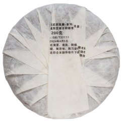 2024 Zelený Puer ze starých stromů v Yiwu | Yi Wu Gua Feng Zhai Gu Shu Sheng Pu Er - koláč 200 g