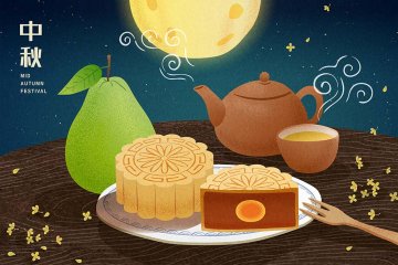 The Full Moon Woke Me. Time for Tea and a Mooncake