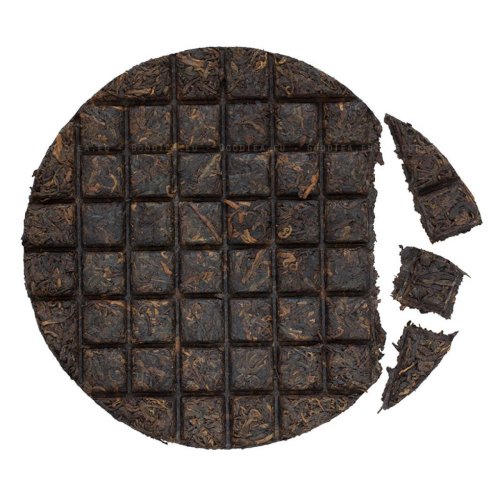 2013 Pu'er scuro di Bulangshan prodotto da Colorful Phoenix Tea | Nan Jian Xian Qicai Cha Ye You Shu Cha - torta pressata 360 g - Variante: Torta pressata 360 g