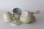 Set da tè giapponese Arita Sunahama anni '70-'80 (firmato dall'artista) - teiera 300 ml e 5 ciotoline 100 ml
