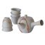 Japanese Tea Set Tokoname Hidasuki Sutoro 90's (signed) - Teapot 380 ml with 5 Cups 60 ml