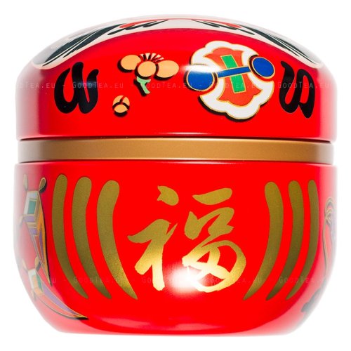 Japanese Tea Can Taiko Drum Red 50 g