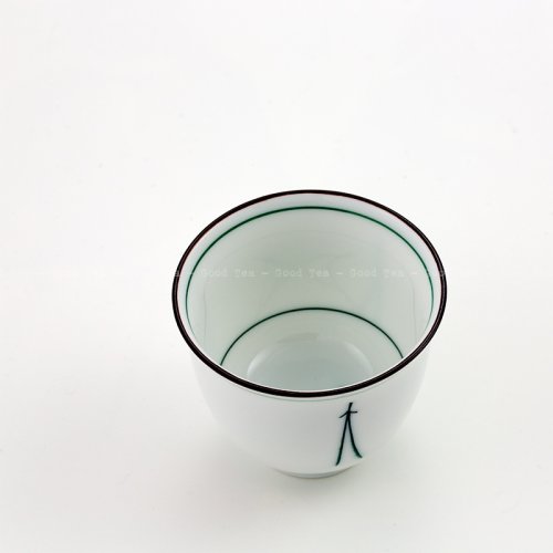 Japanese Porcelain Cup Matsuba 100 ml | Matsuba Yunomi Tokoname-yaki - Option: 3 pcs