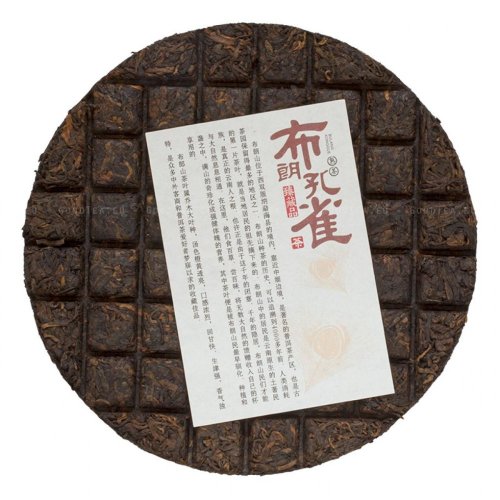 2013 Pu'er scuro di Bulangshan prodotto da Colorful Phoenix Tea | Nan Jian Xian Qicai Cha Ye You Shu Cha - torta pressata 360 g - Variante: Torta pressata 360 g