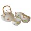 Japanese Tea Set Tokoname Shouzan Hanaiori 80's - Teapot 650 ml with 5 Cups 150 ml
