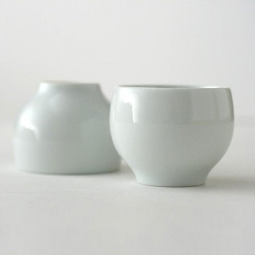 Japanese Porcelain Cup Manten 120 ml | Manten Yunomi Tokoname-yaki - Option: 2 pcs