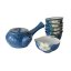 Japanese Tea Set Arita 80's (signed) - Teapot 250 ml, Pitcher with 5 Cups 100 ml