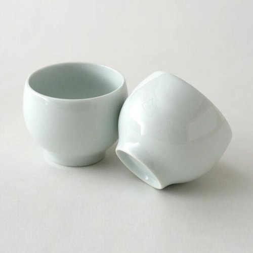 Japanese Porcelain Cup Manten 120 ml | Manten Yunomi Tokoname-yaki - Option: 2 pcs