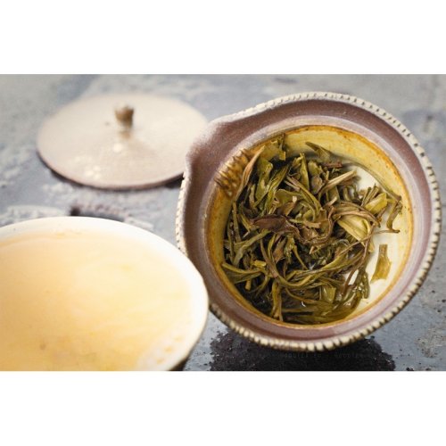 2017 Pu'er verde Gan En di Bulangshan | Bu Lang Shan Gan En Pu Er Sheng Cha - torta pressata 357 g - Variante: Campione 15 g