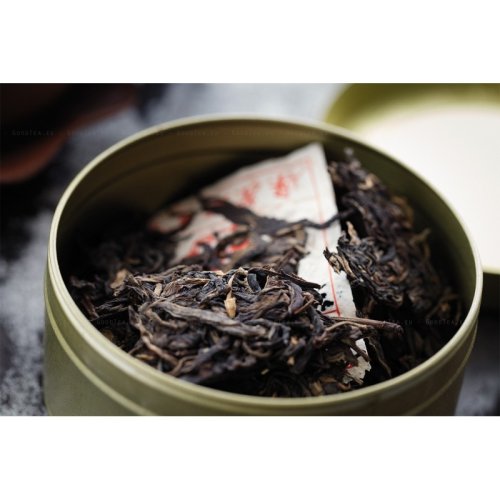2011 Puer Verde Lock Cha 20° Anniversario | Lock Cha Jing Gu Sheng Pu Er Bing - torta pressata 400 g - Variante: Torta pressata 400 g