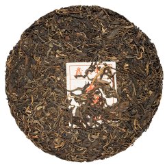 2011 Puer Verde Lock Cha 20° Anniversario | Lock Cha Jing Gu Sheng Pu Er Bing - torta pressata 400 g