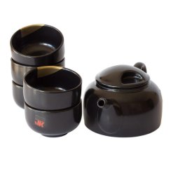 Japanese Tea Set Yamaka Junko Koshino 80's - Teapot 500 ml with 5 cups 120 ml