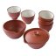 Servizio da tè giapponese Tokoname degli anni 80'-90' (firmato dall'artista) - Shiboridashi 80 ml, Yusamashi e 5 ciotoline