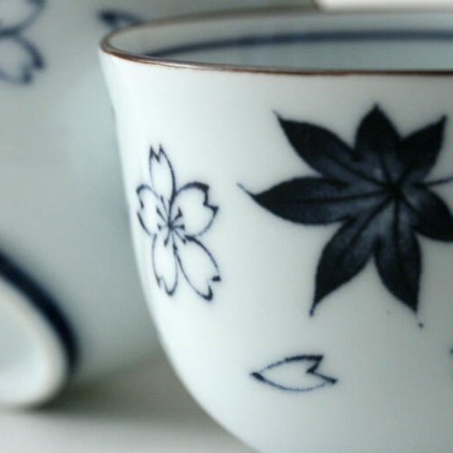 Japanese Porcelain Cup Shizen 100 ml | Shizen Yunomi Tokoname-yaki - Option: 3 pcs