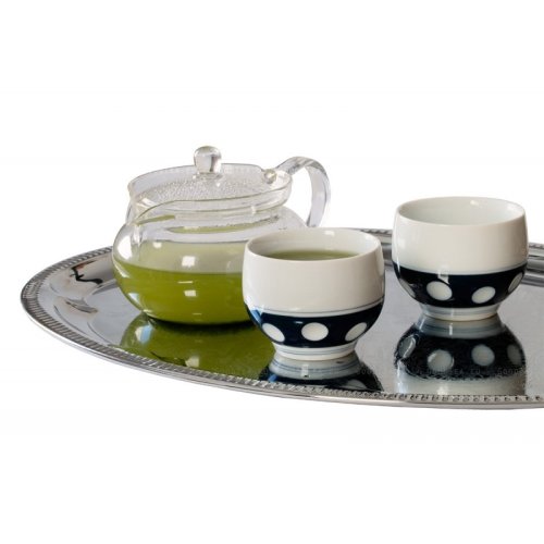 Japanese Porcelain Cup Mizutama 120 ml | Mizutama Yunomi Tokoname-yaki - Option: 3 pcs