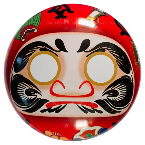 Japanese Tea Can Taiko Drum Red 50 g